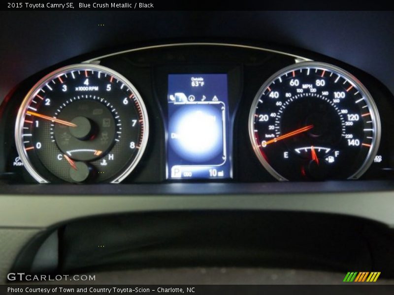Blue Crush Metallic / Black 2015 Toyota Camry SE