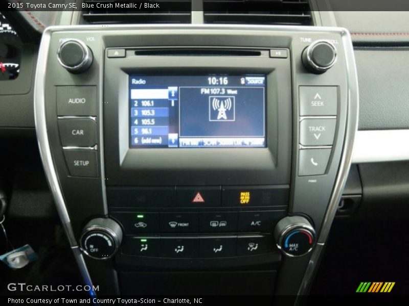 Blue Crush Metallic / Black 2015 Toyota Camry SE