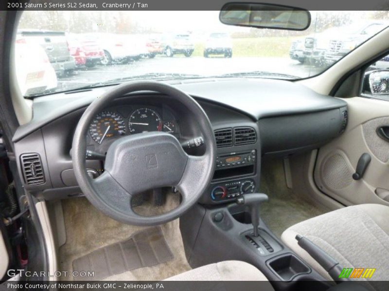 Cranberry / Tan 2001 Saturn S Series SL2 Sedan