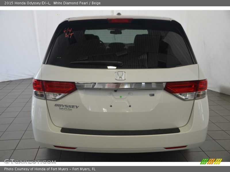 White Diamond Pearl / Beige 2015 Honda Odyssey EX-L