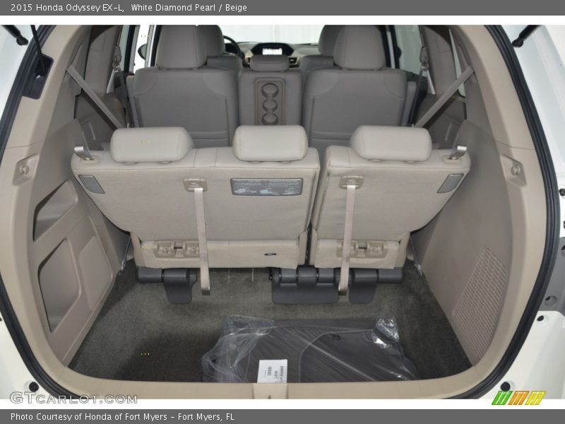 White Diamond Pearl / Beige 2015 Honda Odyssey EX-L