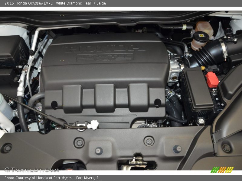 White Diamond Pearl / Beige 2015 Honda Odyssey EX-L