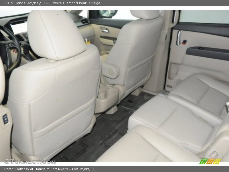 White Diamond Pearl / Beige 2015 Honda Odyssey EX-L