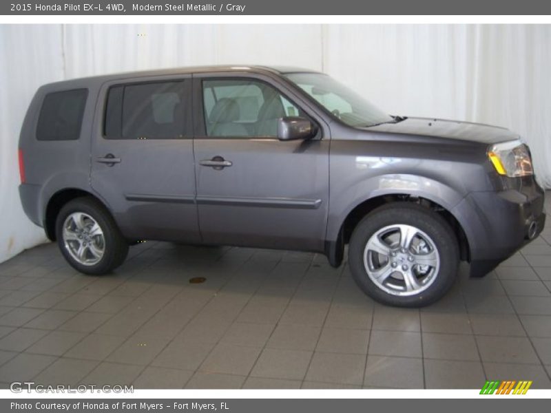Modern Steel Metallic / Gray 2015 Honda Pilot EX-L 4WD