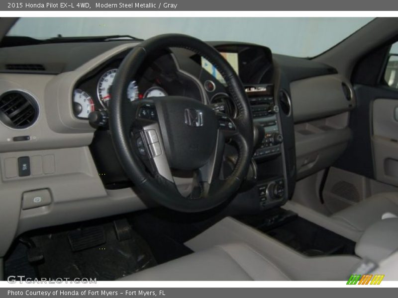 Modern Steel Metallic / Gray 2015 Honda Pilot EX-L 4WD
