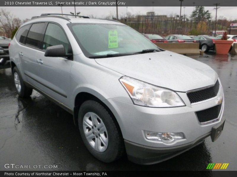 Silver Ice Metallic / Dark Gray/Light Gray 2010 Chevrolet Traverse LS
