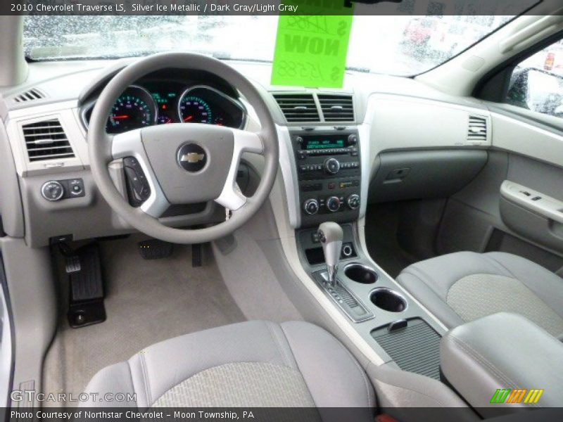 Silver Ice Metallic / Dark Gray/Light Gray 2010 Chevrolet Traverse LS