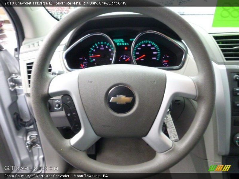 Silver Ice Metallic / Dark Gray/Light Gray 2010 Chevrolet Traverse LS