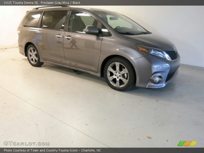 Predawn Gray Mica / Black 2015 Toyota Sienna SE