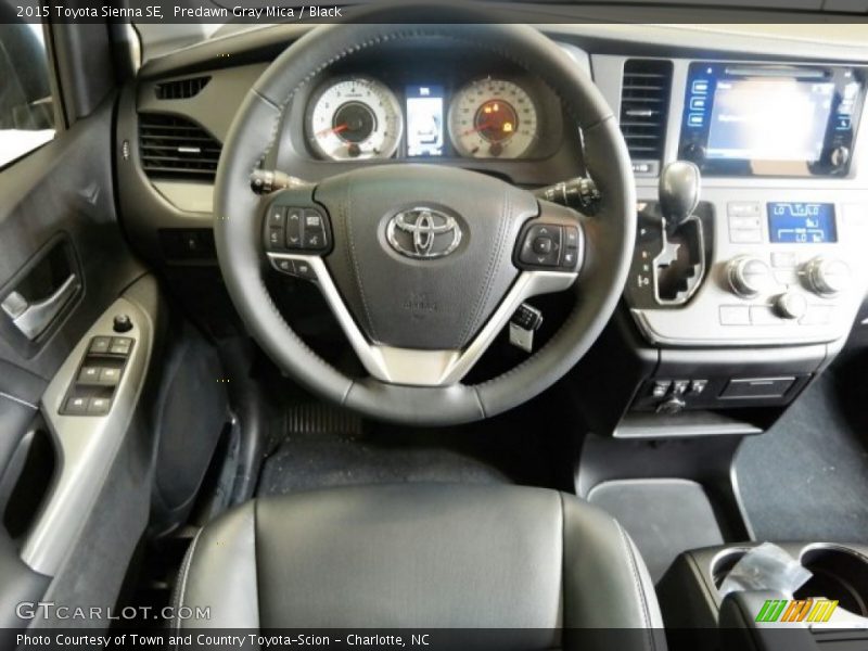 Predawn Gray Mica / Black 2015 Toyota Sienna SE