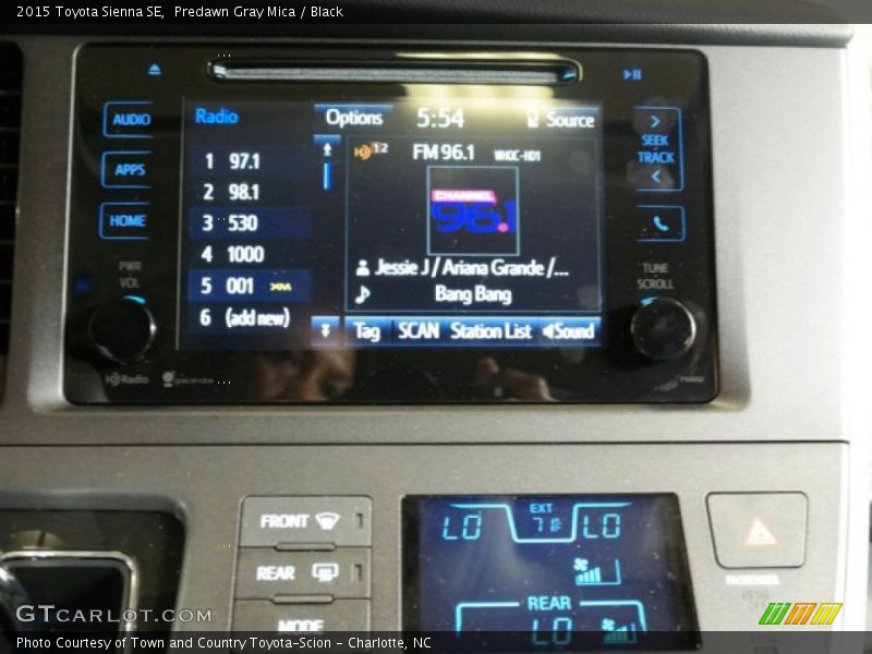 Predawn Gray Mica / Black 2015 Toyota Sienna SE