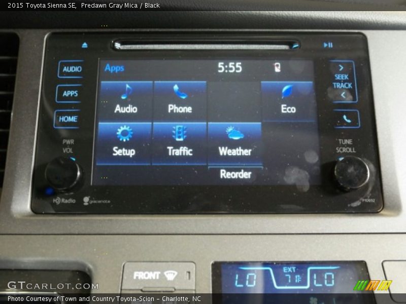 Predawn Gray Mica / Black 2015 Toyota Sienna SE