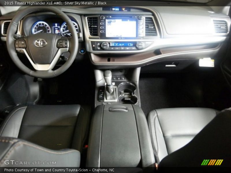 Silver Sky Metallic / Black 2015 Toyota Highlander XLE AWD