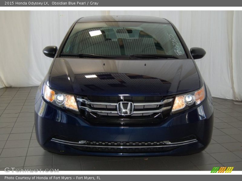 Obsidian Blue Pearl / Gray 2015 Honda Odyssey LX