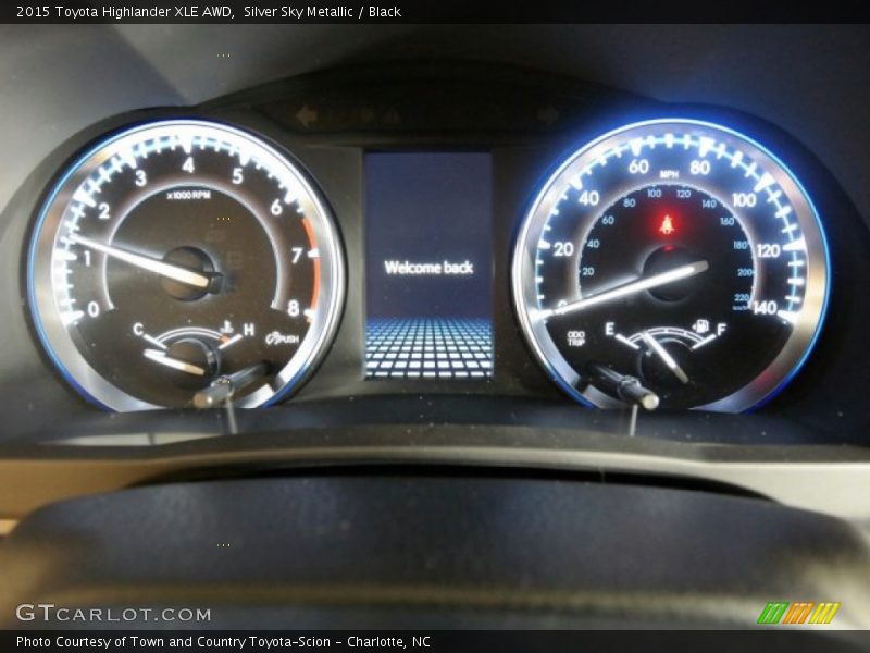 Silver Sky Metallic / Black 2015 Toyota Highlander XLE AWD