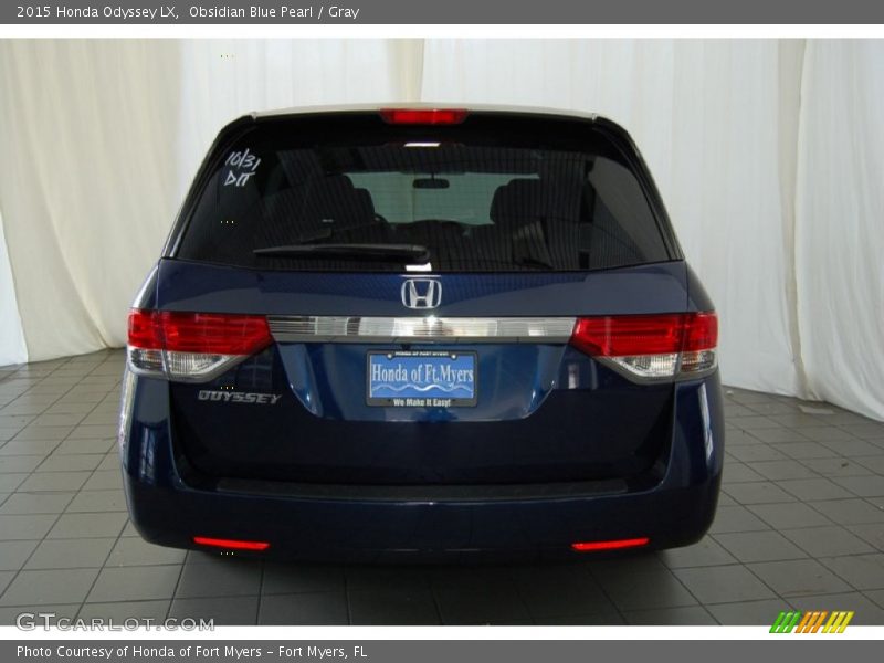 Obsidian Blue Pearl / Gray 2015 Honda Odyssey LX