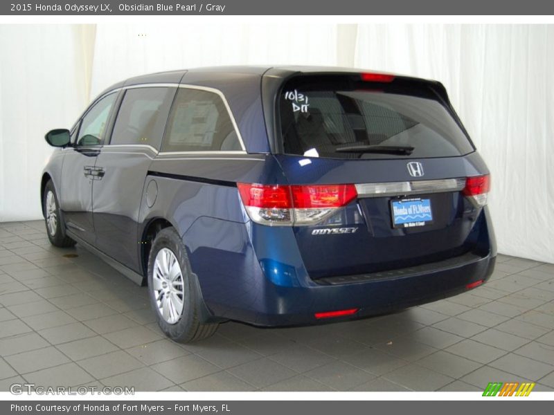 Obsidian Blue Pearl / Gray 2015 Honda Odyssey LX