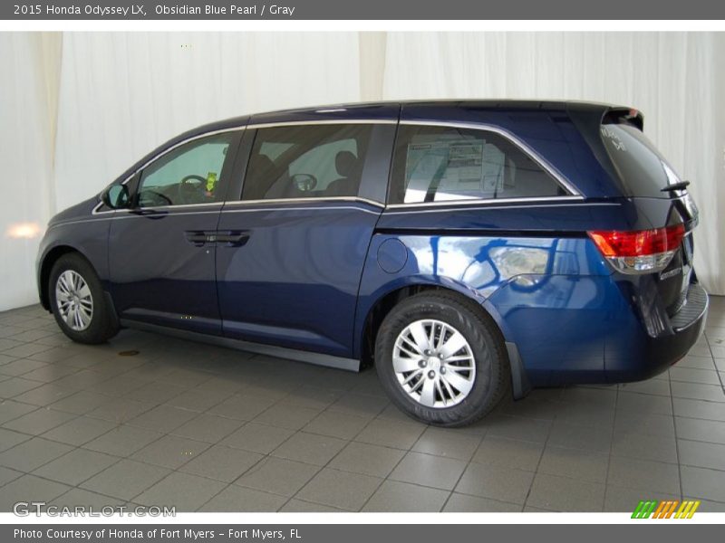 Obsidian Blue Pearl / Gray 2015 Honda Odyssey LX