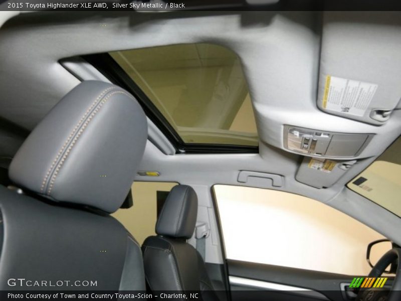 Silver Sky Metallic / Black 2015 Toyota Highlander XLE AWD
