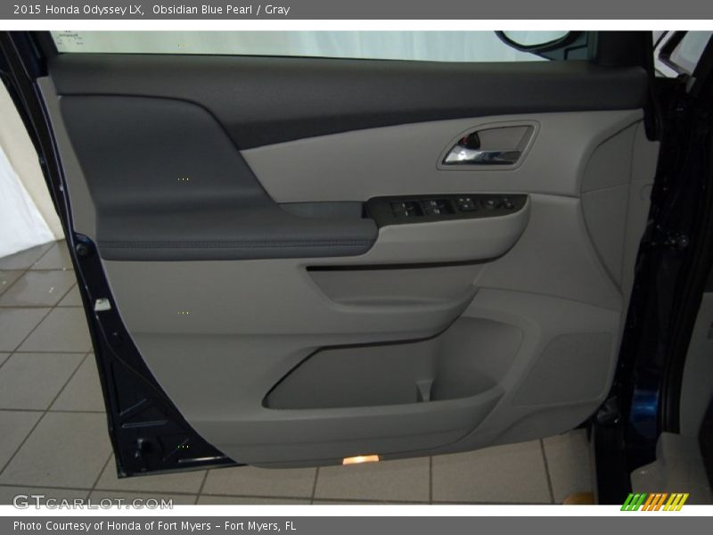 Obsidian Blue Pearl / Gray 2015 Honda Odyssey LX