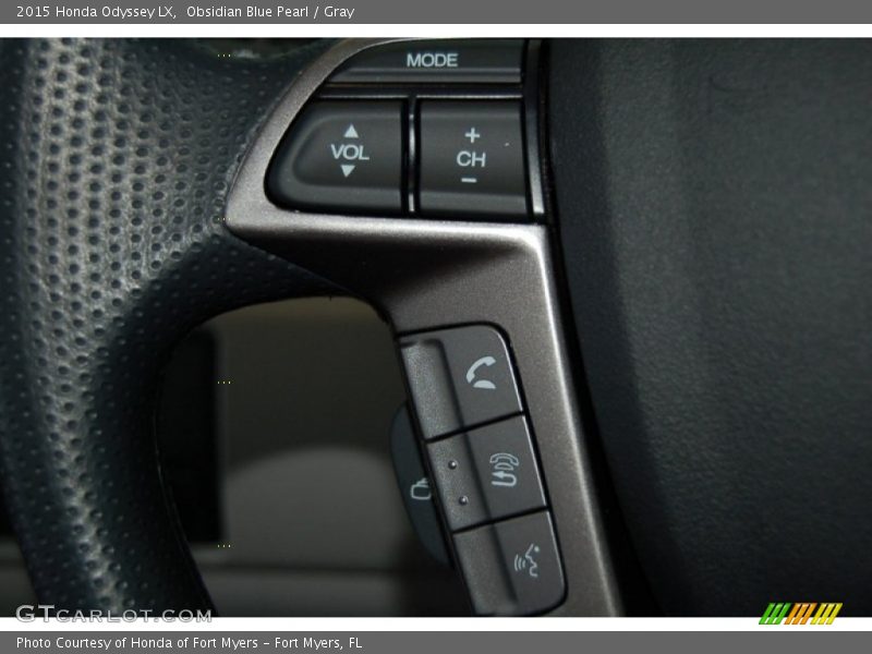 Obsidian Blue Pearl / Gray 2015 Honda Odyssey LX