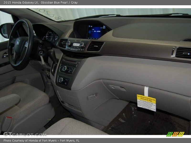 Obsidian Blue Pearl / Gray 2015 Honda Odyssey LX