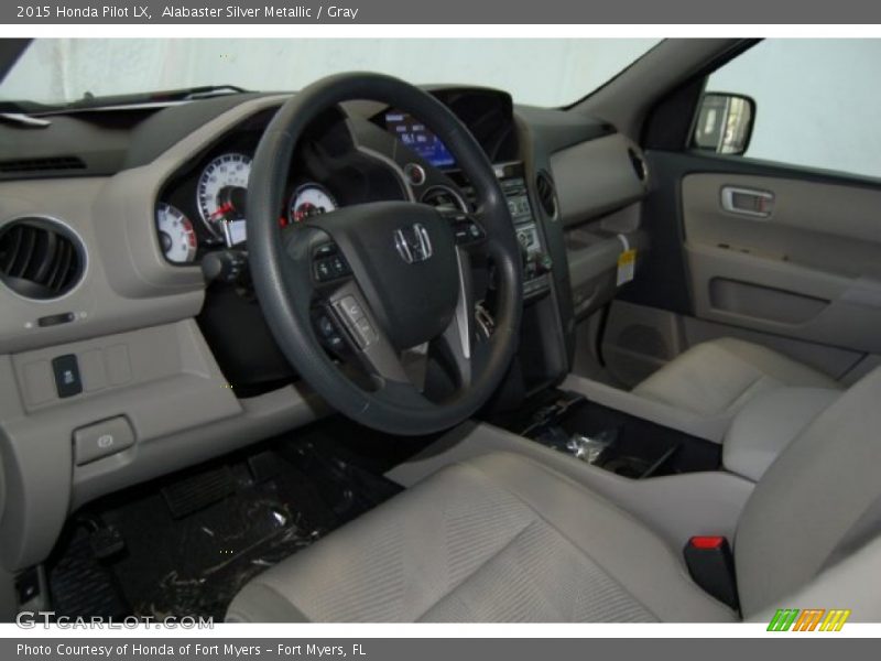 Alabaster Silver Metallic / Gray 2015 Honda Pilot LX