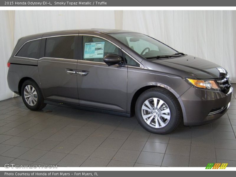 Smoky Topaz Metallic / Truffle 2015 Honda Odyssey EX-L