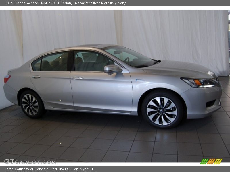 Alabaster Silver Metallic / Ivory 2015 Honda Accord Hybrid EX-L Sedan