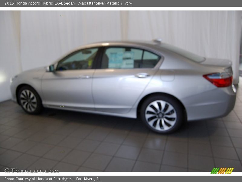 Alabaster Silver Metallic / Ivory 2015 Honda Accord Hybrid EX-L Sedan