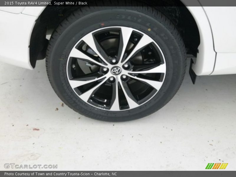 Super White / Black 2015 Toyota RAV4 Limited