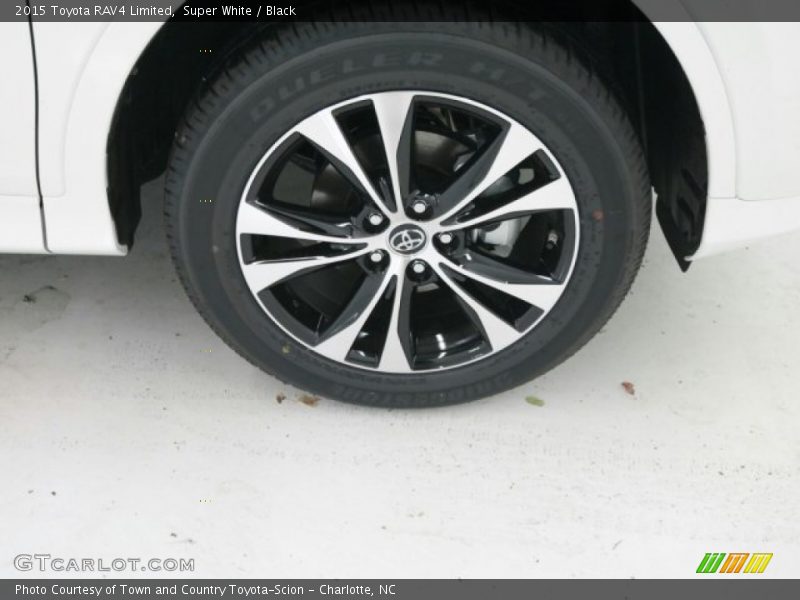 Super White / Black 2015 Toyota RAV4 Limited