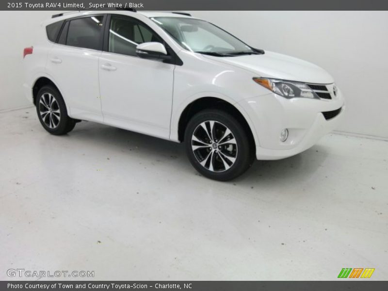 Super White / Black 2015 Toyota RAV4 Limited