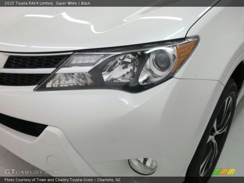 Super White / Black 2015 Toyota RAV4 Limited