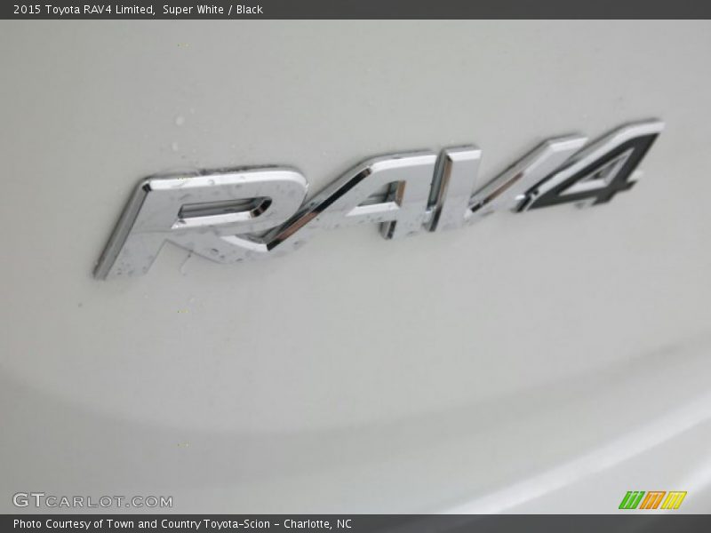 Super White / Black 2015 Toyota RAV4 Limited