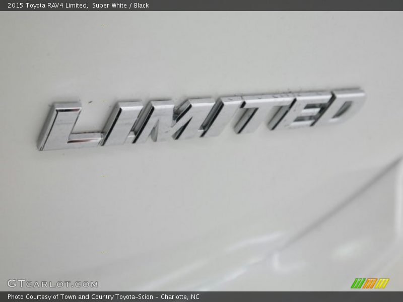 Super White / Black 2015 Toyota RAV4 Limited