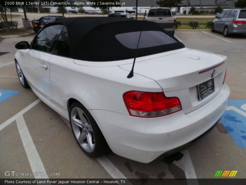 Alpine White / Savanna Beige 2008 BMW 1 Series 135i Convertible