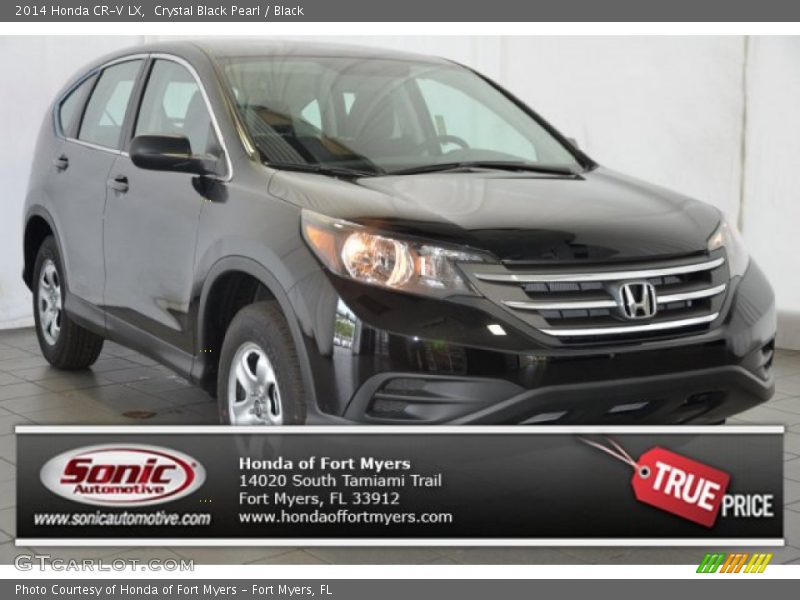 Crystal Black Pearl / Black 2014 Honda CR-V LX