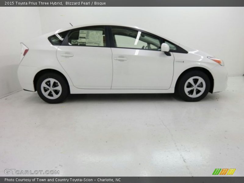 Blizzard Pearl / Bisque 2015 Toyota Prius Three Hybrid