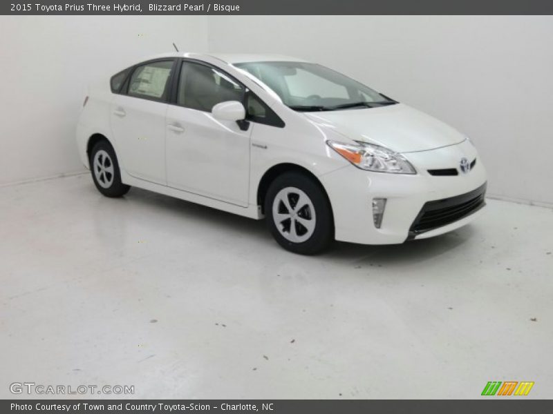 Blizzard Pearl / Bisque 2015 Toyota Prius Three Hybrid