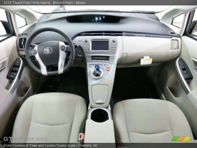 Blizzard Pearl / Bisque 2015 Toyota Prius Three Hybrid