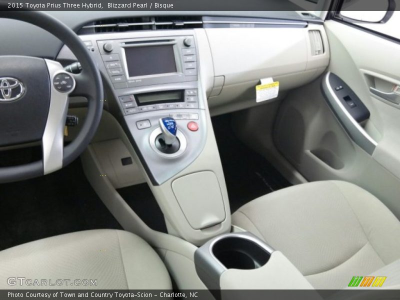 Blizzard Pearl / Bisque 2015 Toyota Prius Three Hybrid