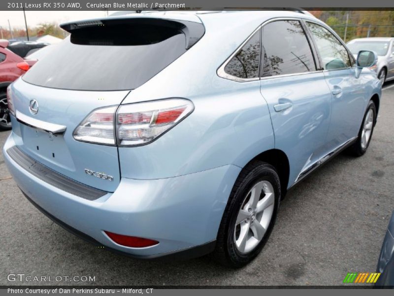 Cerulean Blue Metallic / Parchment 2011 Lexus RX 350 AWD