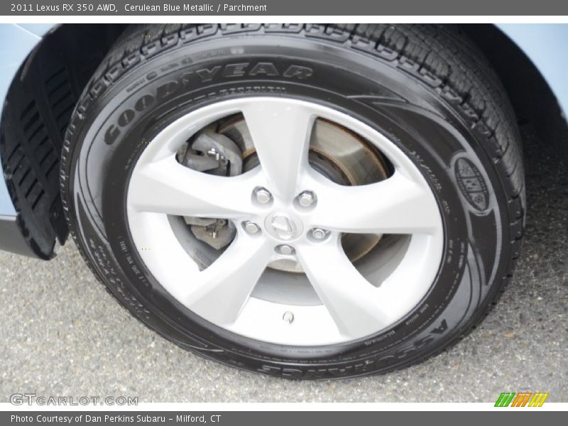 Cerulean Blue Metallic / Parchment 2011 Lexus RX 350 AWD