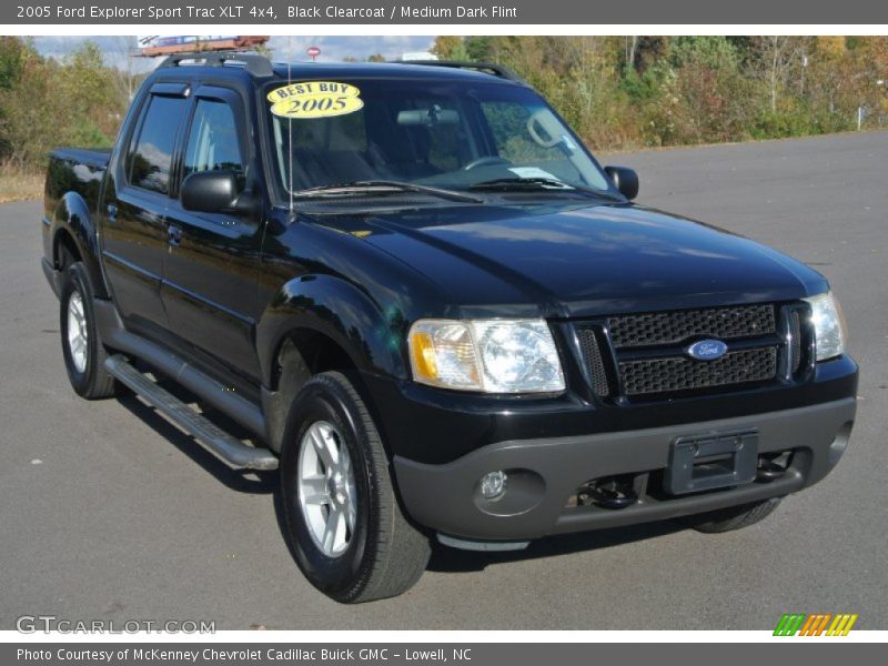 Black Clearcoat / Medium Dark Flint 2005 Ford Explorer Sport Trac XLT 4x4