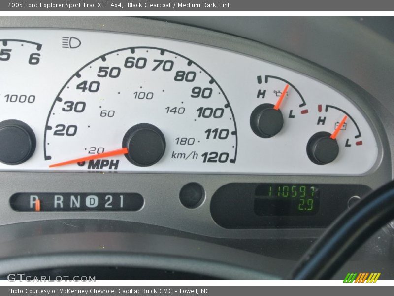 Black Clearcoat / Medium Dark Flint 2005 Ford Explorer Sport Trac XLT 4x4