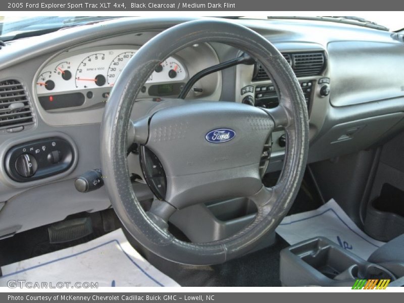 Black Clearcoat / Medium Dark Flint 2005 Ford Explorer Sport Trac XLT 4x4