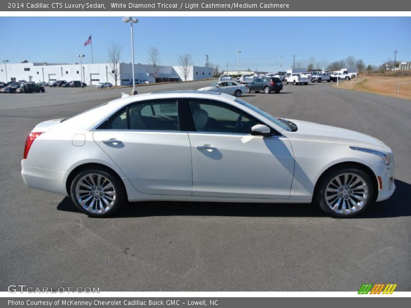 White Diamond Tricoat / Light Cashmere/Medium Cashmere 2014 Cadillac CTS Luxury Sedan