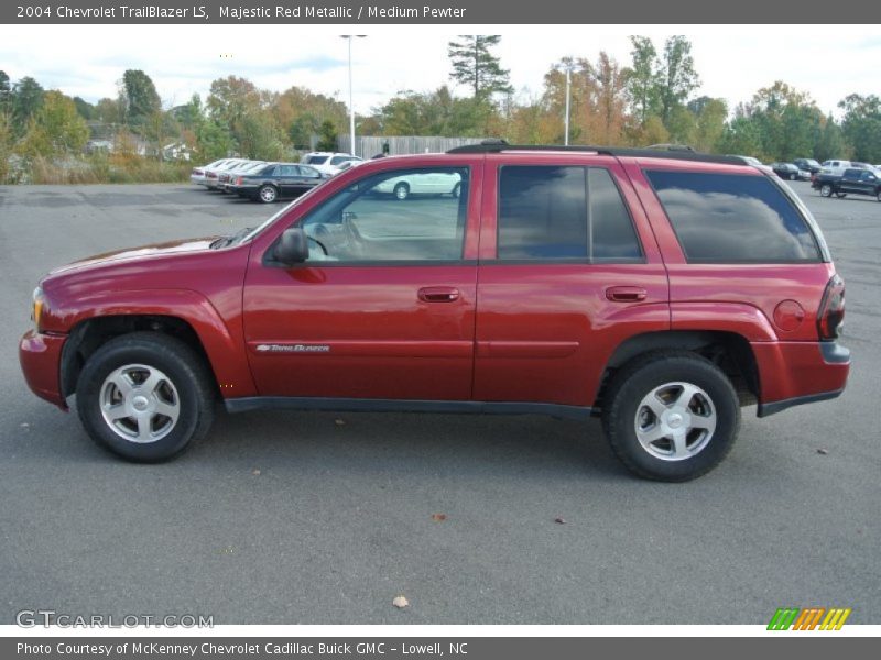 Majestic Red Metallic / Medium Pewter 2004 Chevrolet TrailBlazer LS
