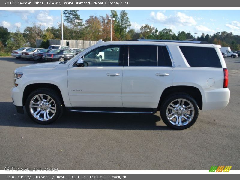 White Diamond Tricoat / Cocoa/Dune 2015 Chevrolet Tahoe LTZ 4WD